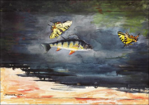 Fish and Butterflies, Winslow Homer - plakat 100x7