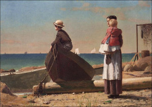 Dad’s Coming, Winslow Homer - plakat 100x70 cm