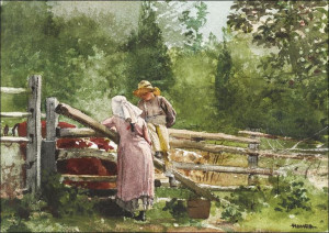 Feeding Time, Winslow Homer - plakat 100x70 cm