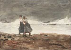 Danger, Winslow Homer - plakat 100x70 cm