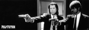 Pulp Fiction Guns - plakat 158x53 cm