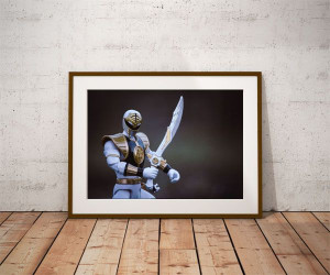 Power Rangers White Ver4 - plakat 100x70 cm
