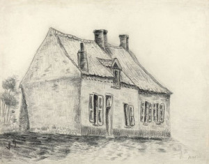 The Magrot House, Cuesmes, Vincent van Gogh - plak