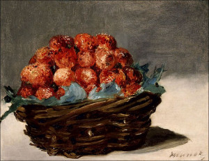 Strawberries, Edouard Manet - plakat 100x70 cm
