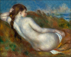 Reclining Nude, Auguste Renoir - plakat 100x70 cm