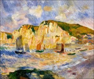Sea and Cliffs, Auguste Renoir - plakat 100x70 cm