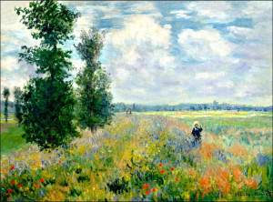 Pole Maków Argenteuil, Claude Monet - plakat 100x7