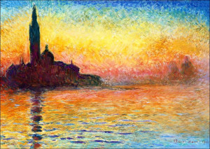 San giorgio maggiore at dusk, Claude Monet - plaka