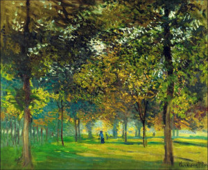 The allee du champ de foire at argenteuil, Claude