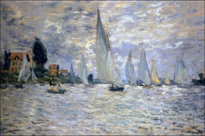The boats regatta at argenteuil, Claude Monet - pl