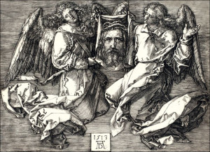 Sudarium displayed by two Angels, Albrecht Durer -