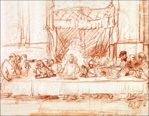 The Last Supper, after Leonardo da Vinci, Rembrand