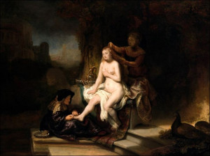 The Toilet of Bathsheba, Rembrandt - plakat 100x70
