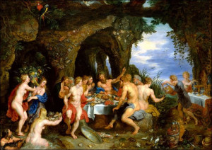 The Feast of Acheloüs, Rubens - plakat 100x70 cm