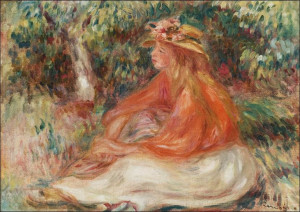 Seated Woman, Pierre-Auguste Renoir - plakat 100x7