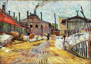 The Factory, Vincent Van Gogh - plakat 100x70 cm