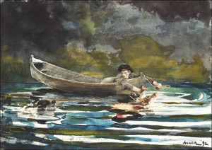 Sketch for Hound and Hunter, Winslow Homer - plaka