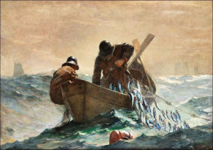The Herring Net, Winslow Homer - plakat 100x70 cm