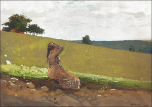 The Green Hill, Winslow Homer - plakat 100x70 cm