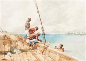The Conch Divers, Winslow Homer - plakat 100x70 cm