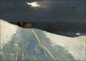 Sleigh Ride, Winslow Homer - plakat 100x70 cm
