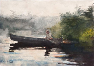 The End of the Day, Adirondacks, Winslow Homer - p