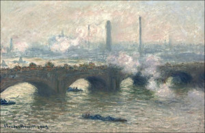 Waterloo Bridge, Gray Day, Claude Monet - plakat 1