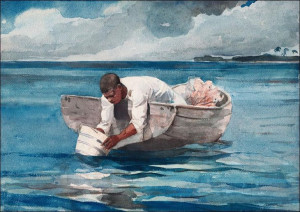 The Water Fan, Winslow Homer - plakat 100x70 cm