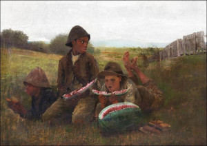 The Watermelon Boys, Winslow Homer - plakat 100x70