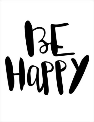 Be happy - plakat 20x30 cm