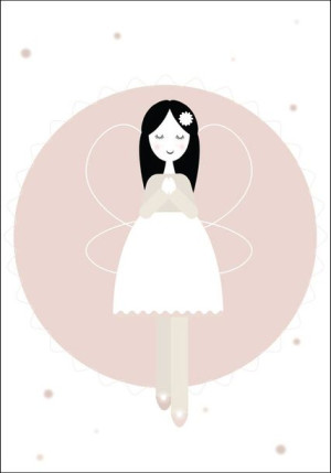 Anioł Wanda różowy - plakat 20x30 cm