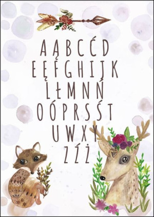 Alfabet akwarela - plakat 21x29,7 cm