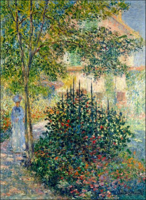 Camille monet in the garden at the house in argent