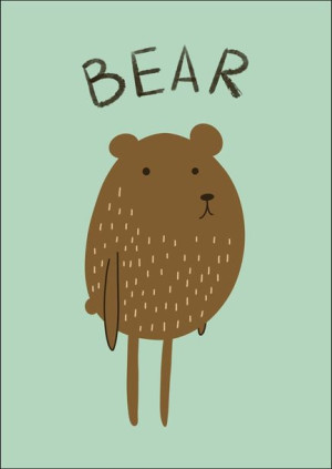 Bear - plakat 21x29,7 cm