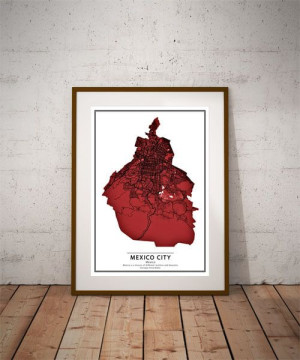 Crimson Cities - Mexico City - plakat 20x30 cm