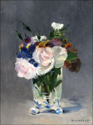 Flowers in a Crystal Vase, Edouard Manet - plakat