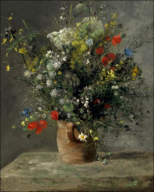 Flowers in a Vase, Auguste Renoir - plakat 29,7x42
