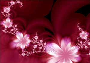 Garland of flowers - plakat 29,7x21 cm
