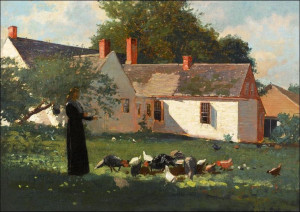 Farmyard Scen, Winslow Homer - plakat 29,7x21 cm