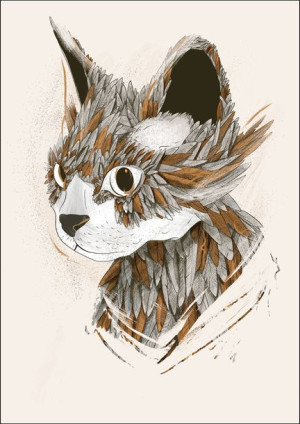Feathered Cat - plakat 20x30 cm