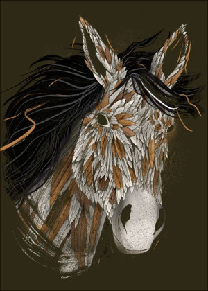 Feathered Horse - plakat 21x29,7 cm