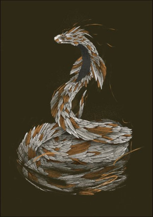 Feathered Shake  - plakat 21x29,7 cm