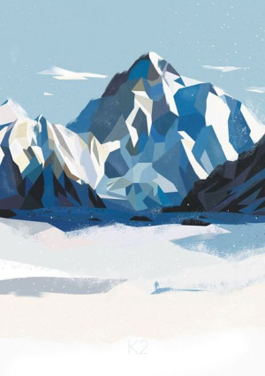 Góry K2 - plakat 20x30 cm