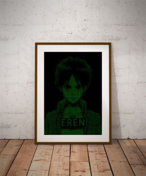 H4CK3D - Eren, Attack on Titan Atak Tytanów - plak