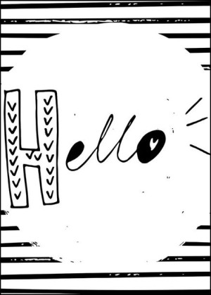 Hello - plakat 21x29,7 cm