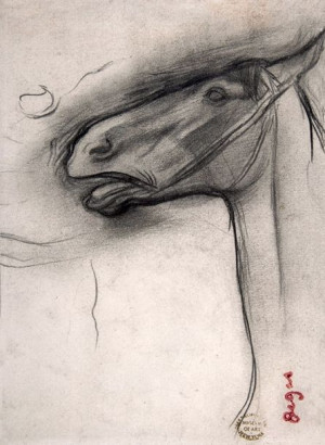 Head of a Horse, Edgar Degas - plakat 29,7x42 cm