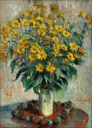 Jerusalem Artichoke Flowers, Claude Monet - plakat