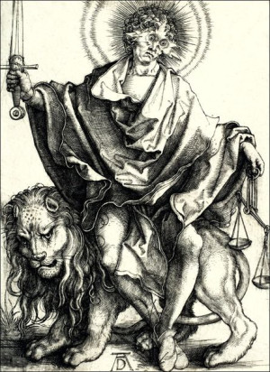 Justice, Albrecht Durer - plakat 21x29,7 cm