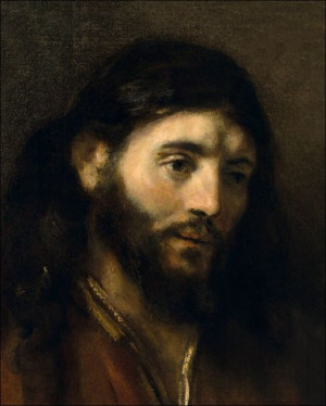 Head of Christ, Rembrandt - plakat 20x30 cm