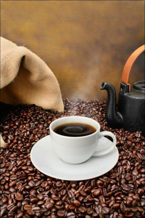 Kawa. Old fashioned coffee brewing - plakat 21x29,